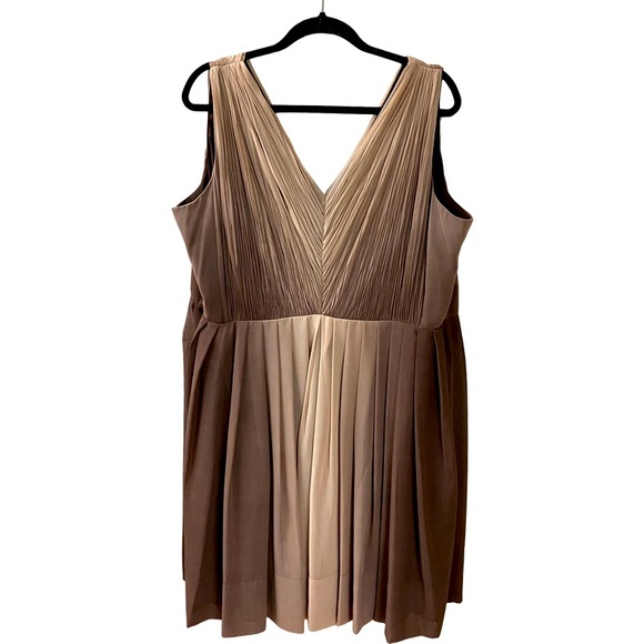 TALBOTS Cocktail Dress Women’s Plus SIZE 18W Ombre Sleeveless Front/Back V-Neck - Picture 6 of 8